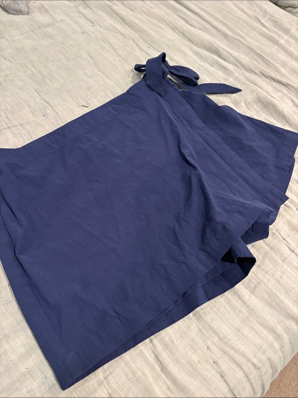 Southern Tide 8 Navy Blue Wrap Skort with Side Tie